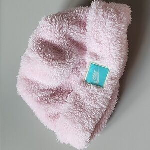 Nike pink toddlers teddy beanie NWOT